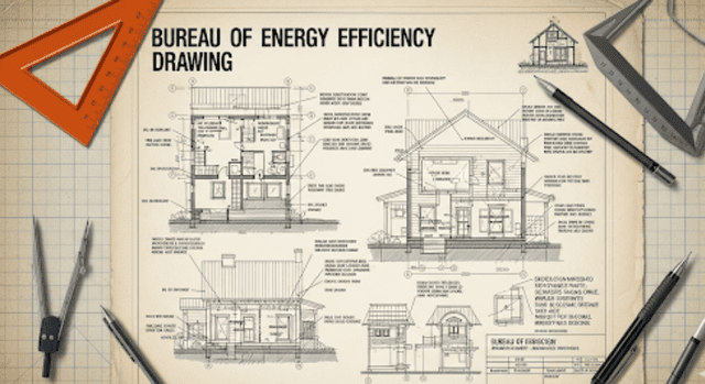 Bureau of Energy Efficiency Drawing, architectural house plan promoting energy conservation and sustainable design