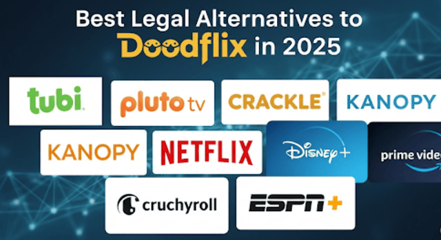 Best legal alternatives to Doodflix in 2025, including Tubi, Pluto TV, Netflix, Disney+, and more for safe streaming.